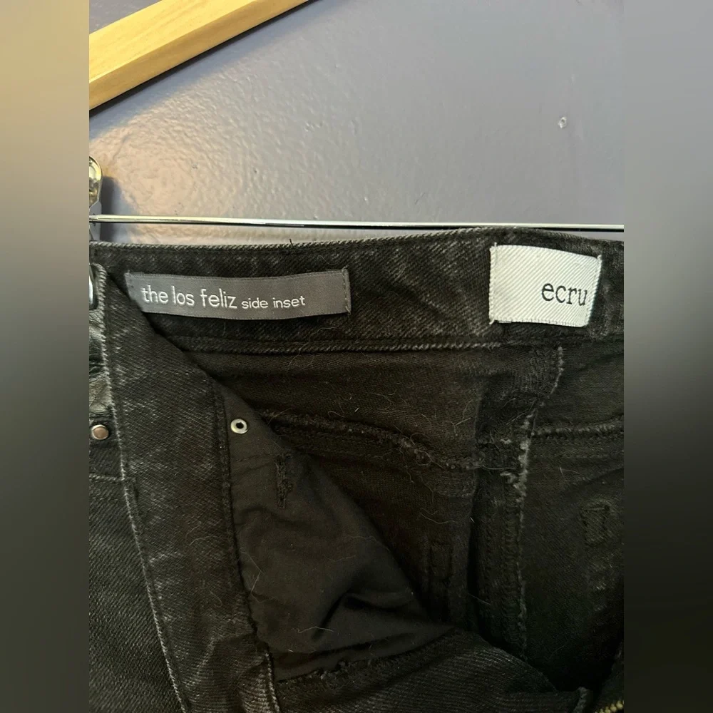 ECRU The Los Feliz Stretch Faux Leather Accent Skinny Jeans EUC Size 30